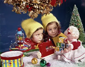 Evergreens: 1960s Twin Sisters Looking At