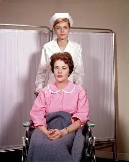 Hosp: 1960s Woman Serious Expression