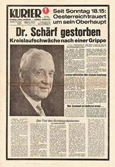 Scharf: 1965 Death of Austrian president, Dr Adolf Scharf