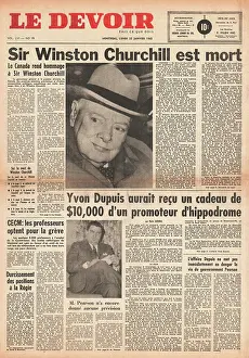 Bladon: 1965 Le Devoir (Canada) Death of Churchill