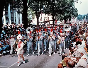Marcher: 1970s 1960s MARCHING BAND PARADE