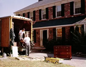 Movers: 1970s 2 Men Workers Movers Load