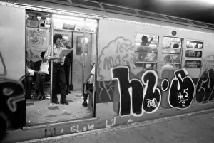1405history: 1970s America - Graffiti on a subway car