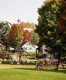 Smalltown: 1970s Children In Small Town Public