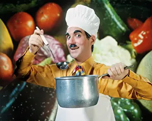 Headware: 1970s Funny Character Man In Chef
