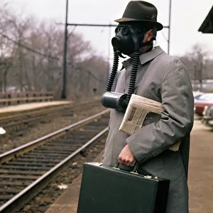 Commute: 1970s Man Commuter Waiting For