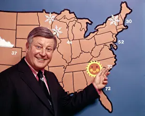 Outlook: 1970s Meteorologist In Front Of
