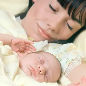 Duc001: 1970s Mother And Baby Sleeping