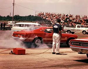 Midwestern: 1970s Pit Mechanic By Race Car