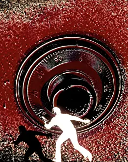 Tumbler: 1970s posterized graphic silhouette shadow of