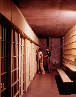 Incarcerated: 1970s PRISON INTERIOR PRISONER ESCORTED TO JAIL