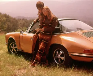 Stylishly: 1970s STYLISHLY DRESSED COUPLE STANDING TOGETHER