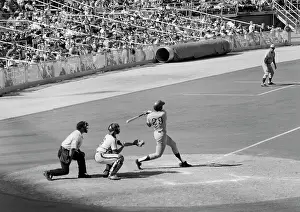 Hitter: 1970s Side View Of Batter Completing