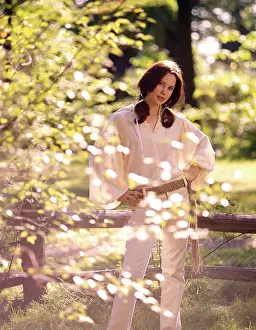Macrame: 1970s Young Woman Outdoors Spring