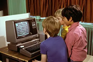 Val001: 1980s 3 ELEMENTARY SCHOOL BOYS OPERATING EARLY