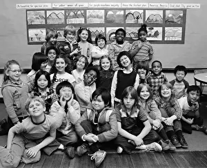 Schoolrooms: 1980s Group Portrait Of Grade