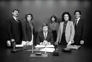 Businesspeople: 1980s Group Portrait Of Office