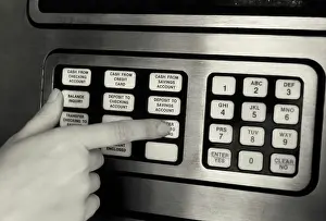 Cam001: 1980s Hand Pressing Buttons Panel