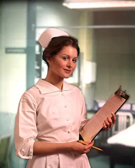 1980s Nurse White Uniform Cap