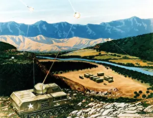 Lasers: 1984 military artist's concept of a ground ?