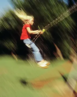 Tomboy: 1990s GIRL ON SWING BLURRED ACTION