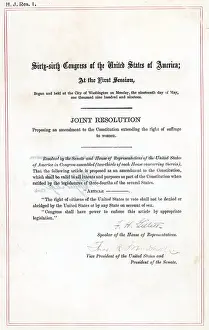 Ratified: 19th Amendment to the U.S. Constitution: ?