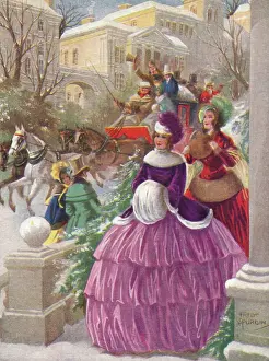 Voluptuous: 19th century Christmas scene