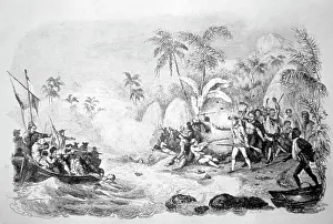 Recorded: 19th century illustration showing the death of