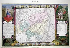 Levasseur: 19th century Map of Asia