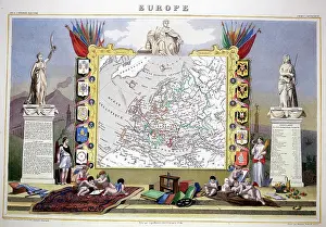Levasseur: 19th century Map of Europe