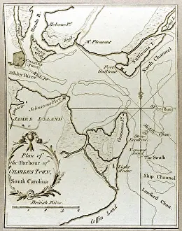 Fullerton: 19th century Map of Harbour of Charles Town, South Carolina