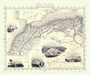 19th Century map of North Africa