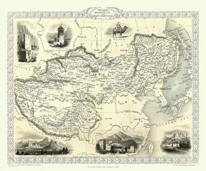 Tibet: 19th Century map of Tibet and Mongolia