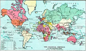 Empires: 19th century Map of the World and Colonial Empires
