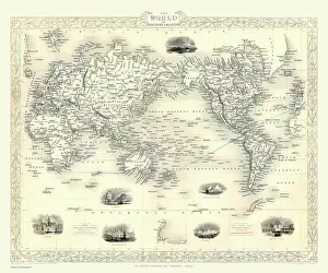 Projection: 19th Century map of The World Mercators Projection