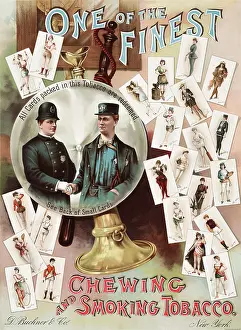 Enforcement: 19th century U.S. advertising print for chewing