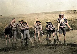 1st Bellevue Scouts crossing watercourse