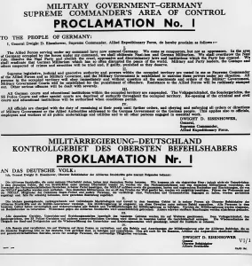 Eisenhower: The 1st Proclamation of the US Army in Germany, 1945