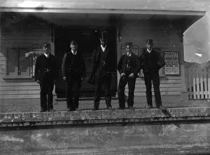 Railwaymen: 1st staff Bexleyheath station. Mr Bower, Station master