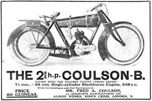 Coulson: The 2 3/4 h.p. Coulson Motorcycle - Blackburne Engine
