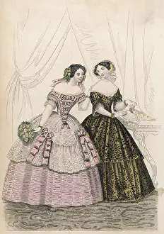 Flounces: 2 Dresses 1852