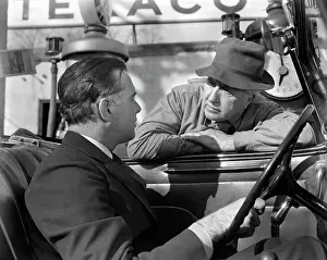 Texaco: 2 Men Car Talking Gas Station