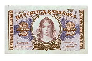 Numismatic: 2 pesetas bill of the Spanish Second Republic