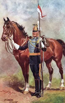 Equestrianism: 21st Lancers - Standing to attention