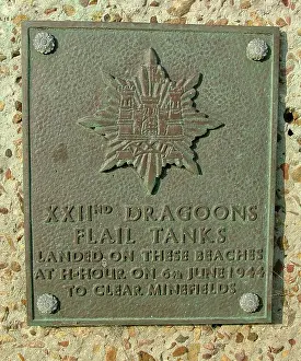 Funnies: 22nd Dragoons Plaque Juno Beach exit