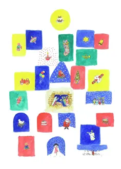 Elspeth: 24 small pictures for inside of Advent calendar