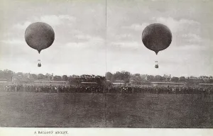 Aerostats: 3D Stereoscopic Image, Titled A Balloon Ascent