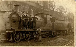 Chatham: 4-4-0 Locomotive & Railway Workers, Thought to be at Minster