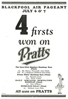 Pratts: 4 Firsts Won At Blackpool On Pratts Aviation Spirit
