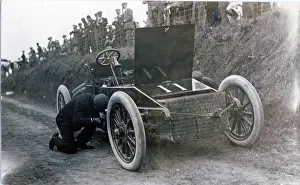 Winton: 4th Gordon Bennett Trophy, Alex Winton breaks down at start